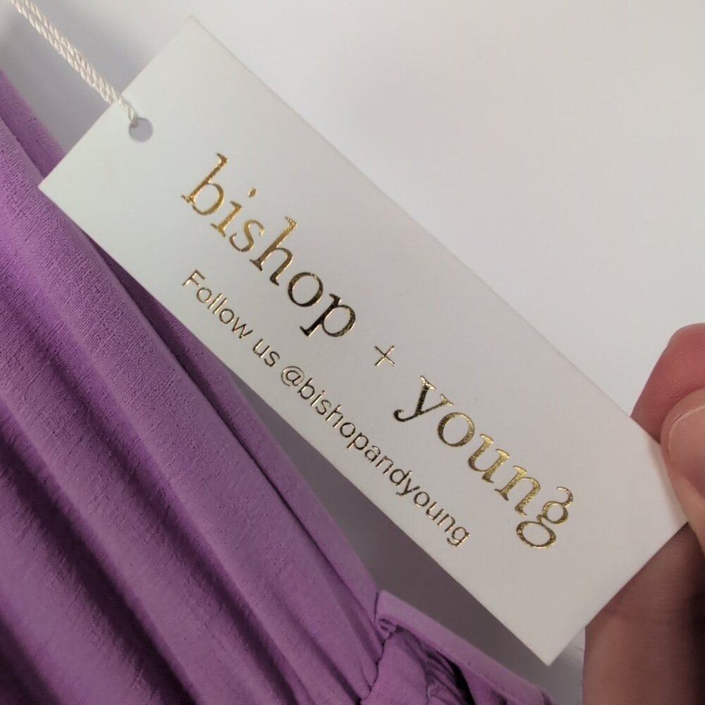 NWT Serafina Strapless Dress Violet Purple Bishop & Young - Picture 5 of 6
